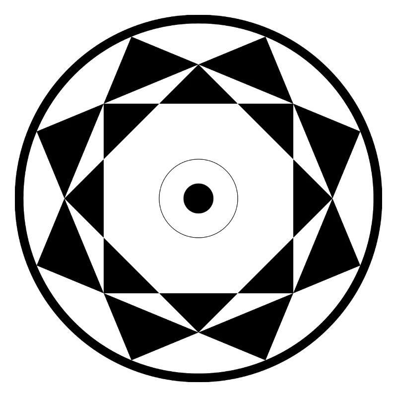 Conception géométrique de mandala en étoile