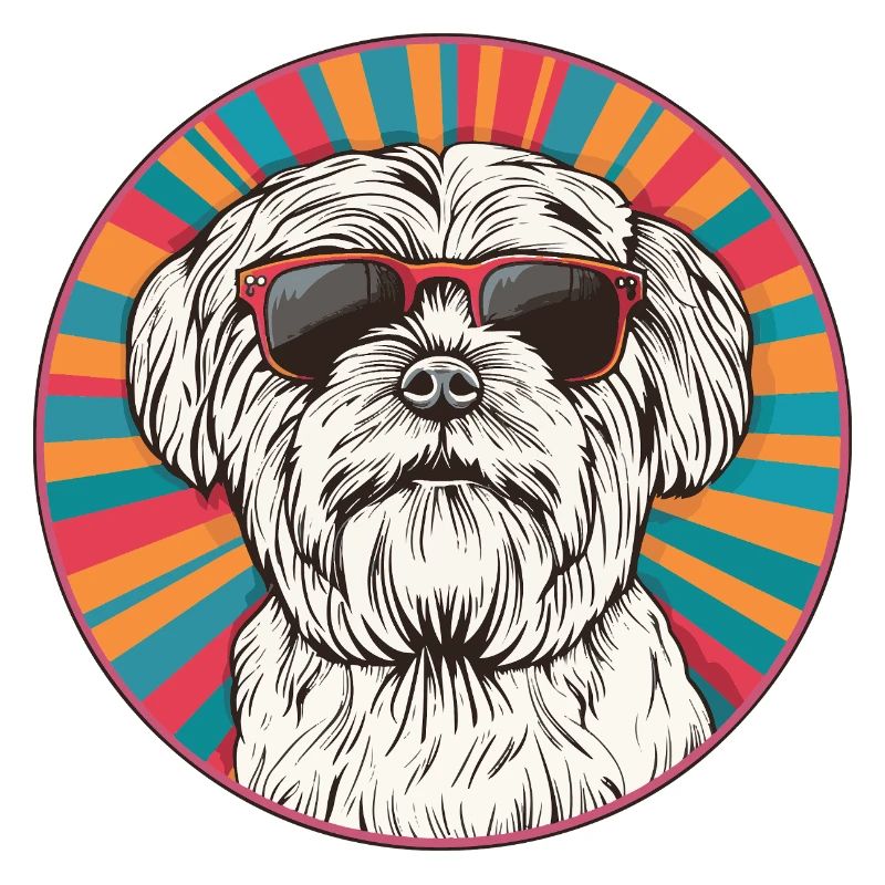 Lässiger Hund mit Sonnenbrille