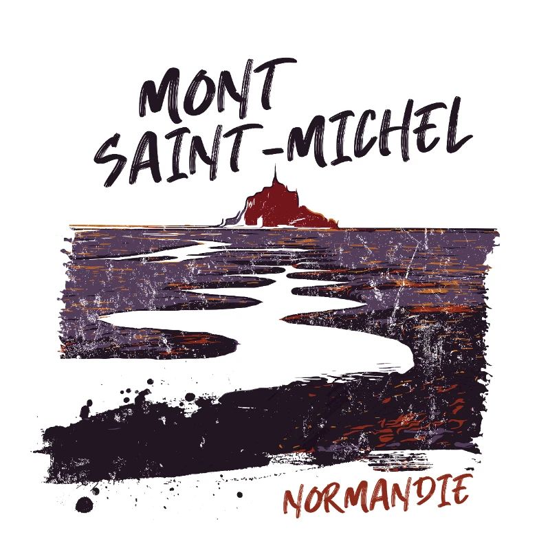 Mont Saint-Michel sunset Normandy