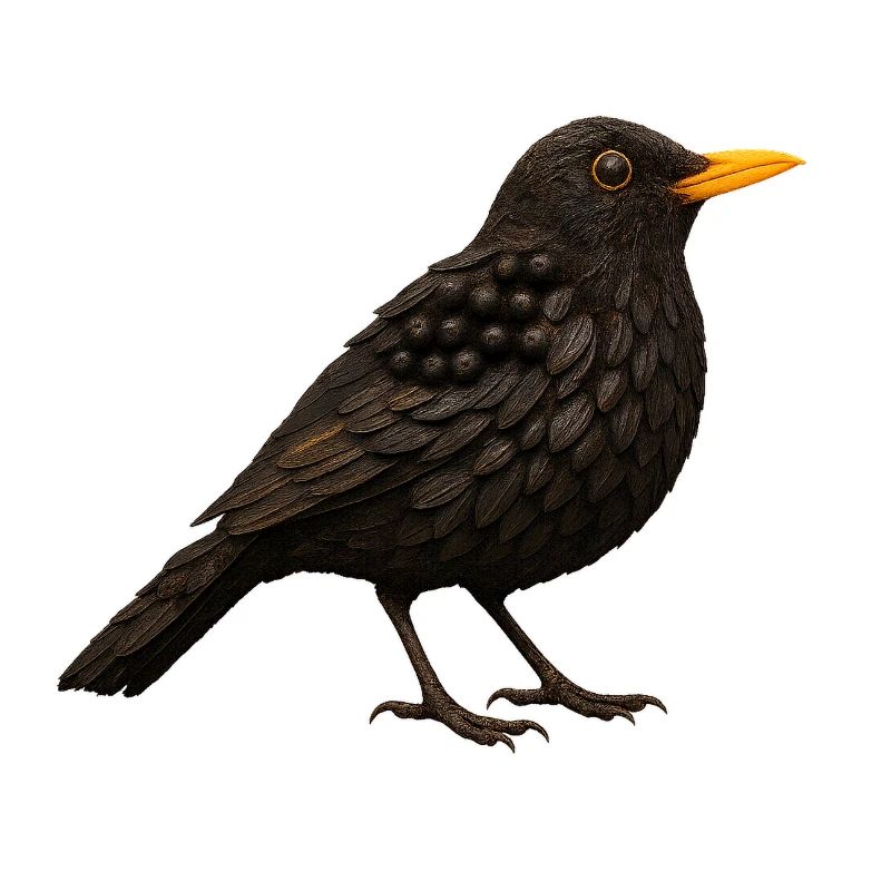 Amsel im Naturlook