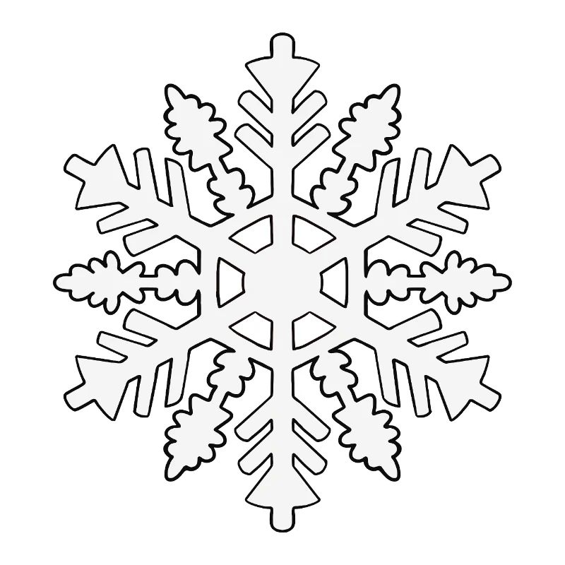Schneeflocken-Silhouette