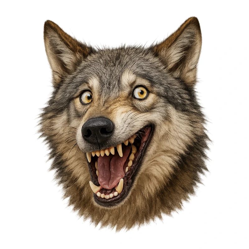 Wolfskopf Wildes Maul