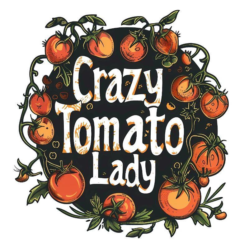 Crazy Tomato Lady – Funny Tomato Growing Design