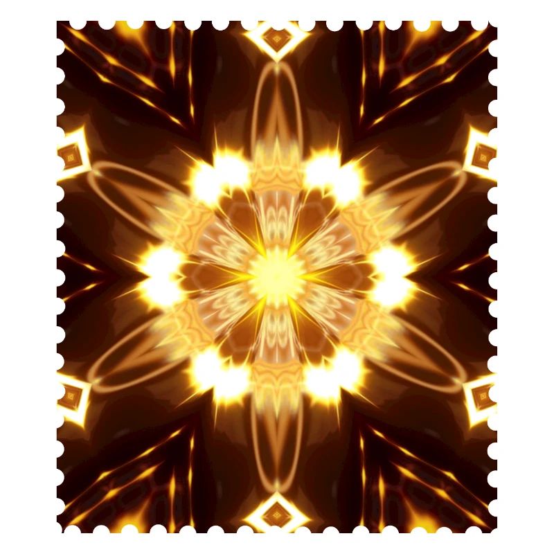 Feuriges Mandala-Lichtspiel