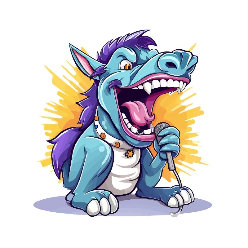 Singender Drache auf Bühne
