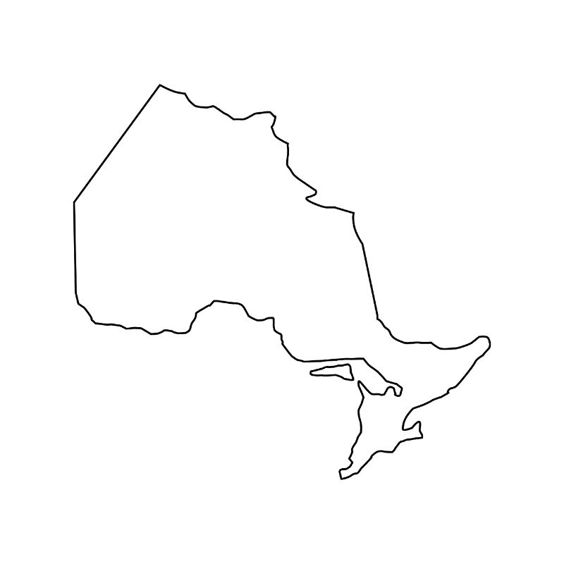 Ontario outline map