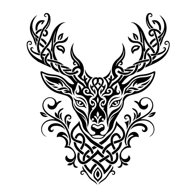 Celtic Deer Head Knot Pattern