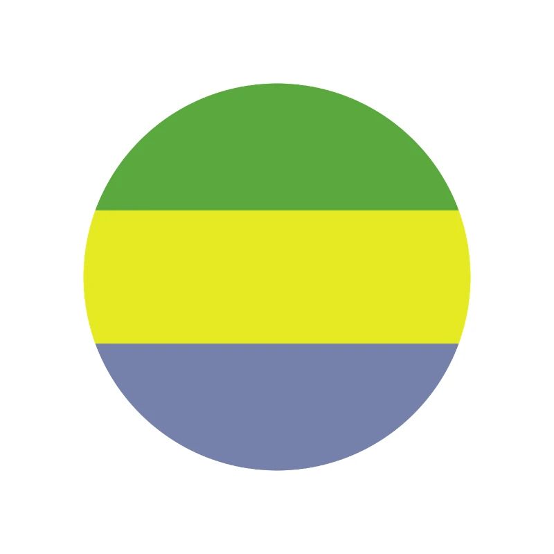 Drapeau rond du Gabon