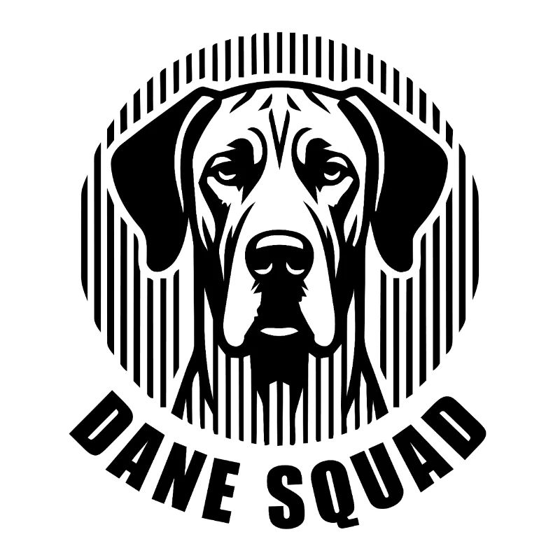 Dane Squad – Minimalist linear silhouette Hund