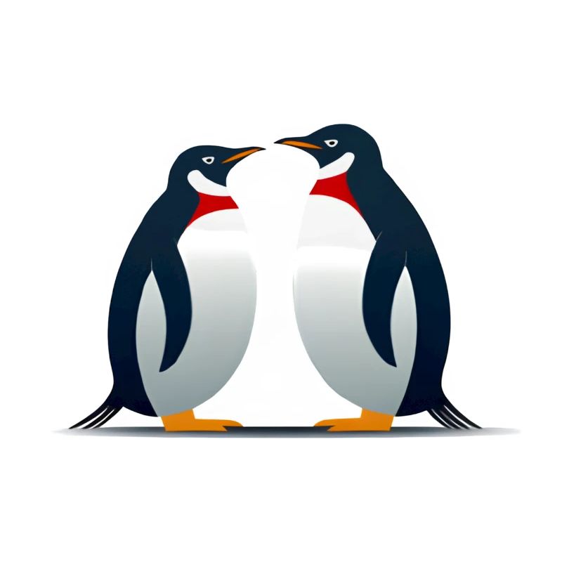 Penguin couple