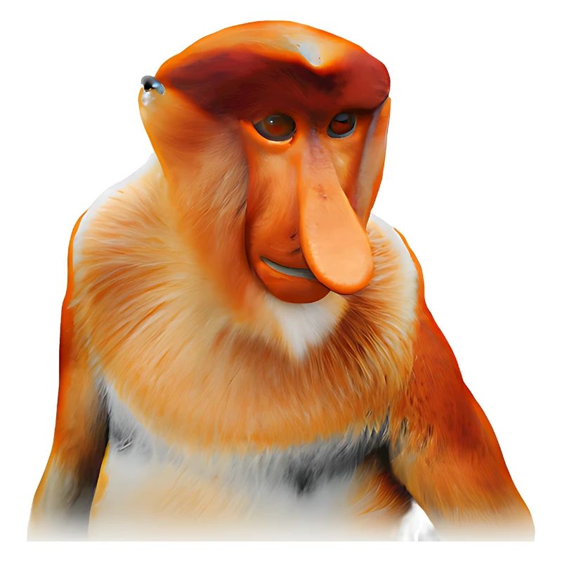 The exotic proboscis monkey