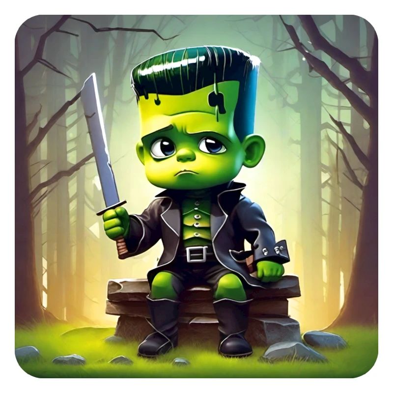 Mignon petit monstre vert