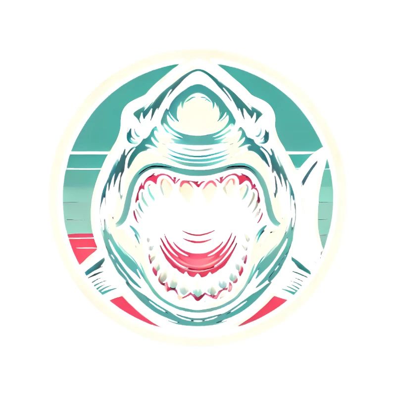 Fearsome Shark Bite Illustration