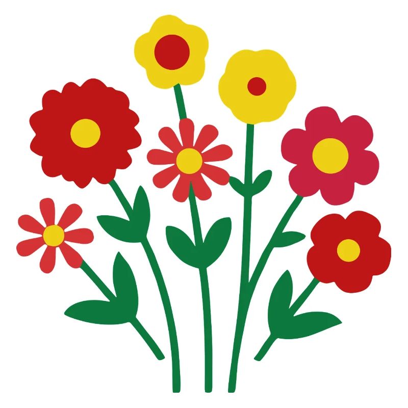 Fleurs colorées - Conception de fleurs joyeuses