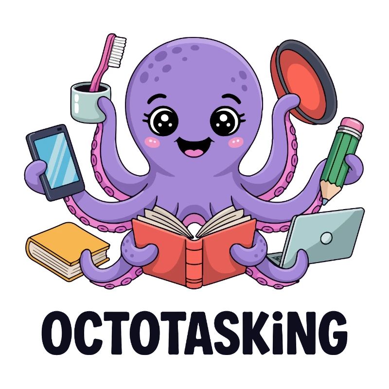 Octotasking Krake im Multitasking Modus