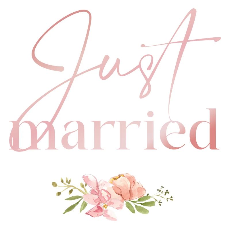 Just Married Florale Rosée