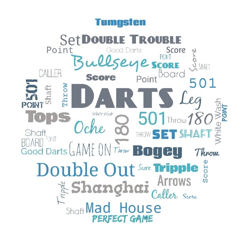 Dart - Word Cloud Blau