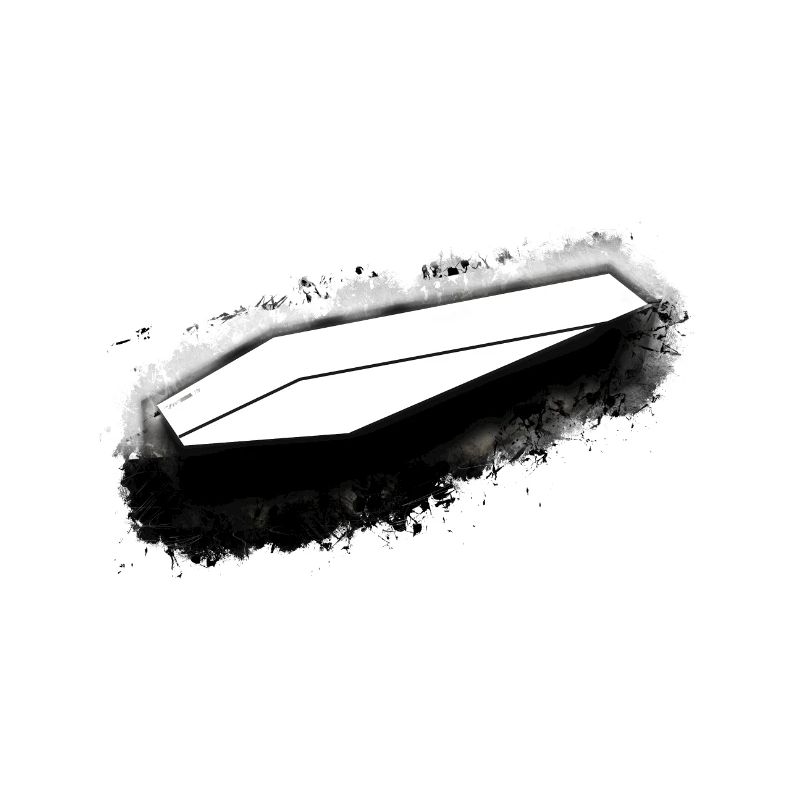 Coffin Dracula bright glowing