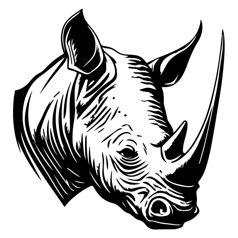 Nashorn Tier Silhouette