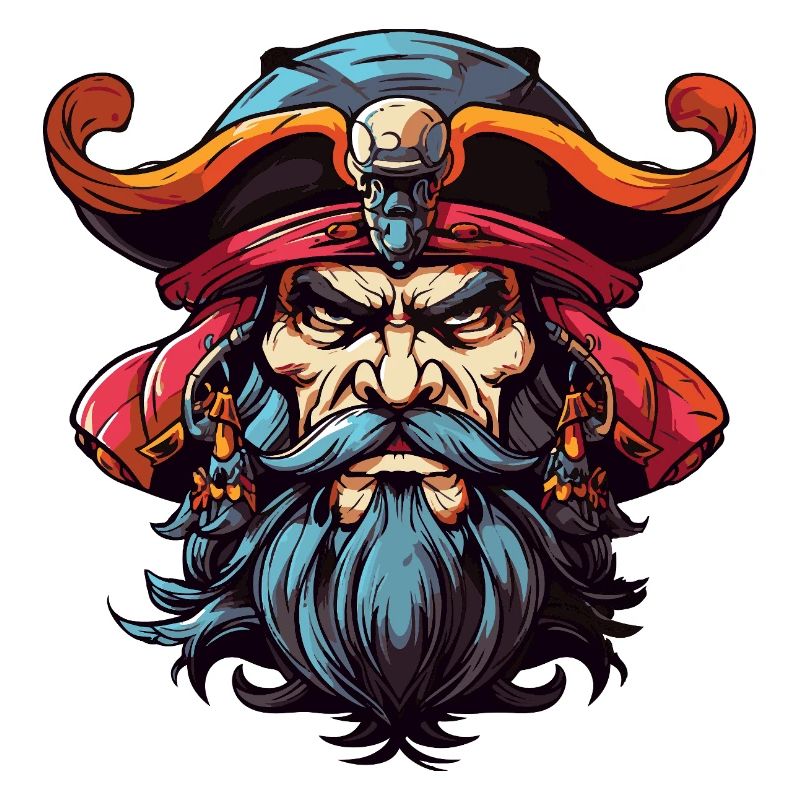 Pirat mit Bart Comic