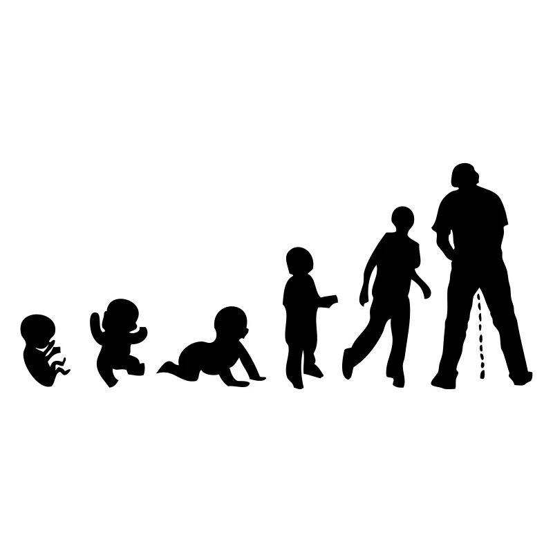 evolution piss standing man urine