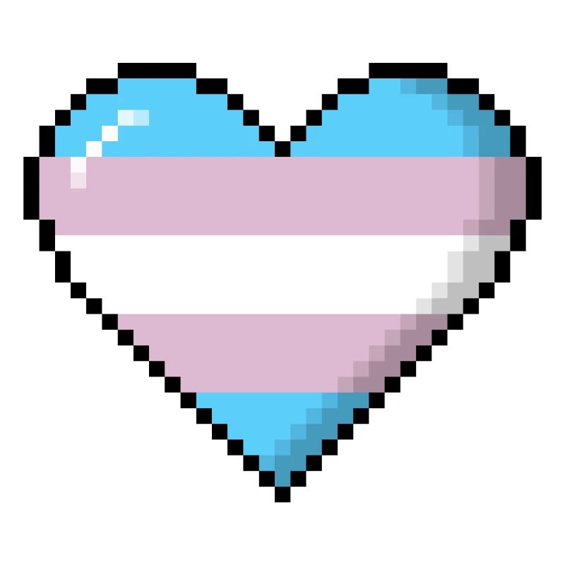 Transgender Pride 8Bit Pixel Herz