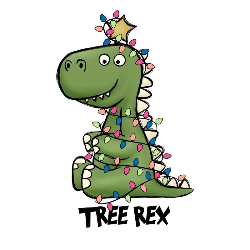 Christmas Dinosaur Tree Rex