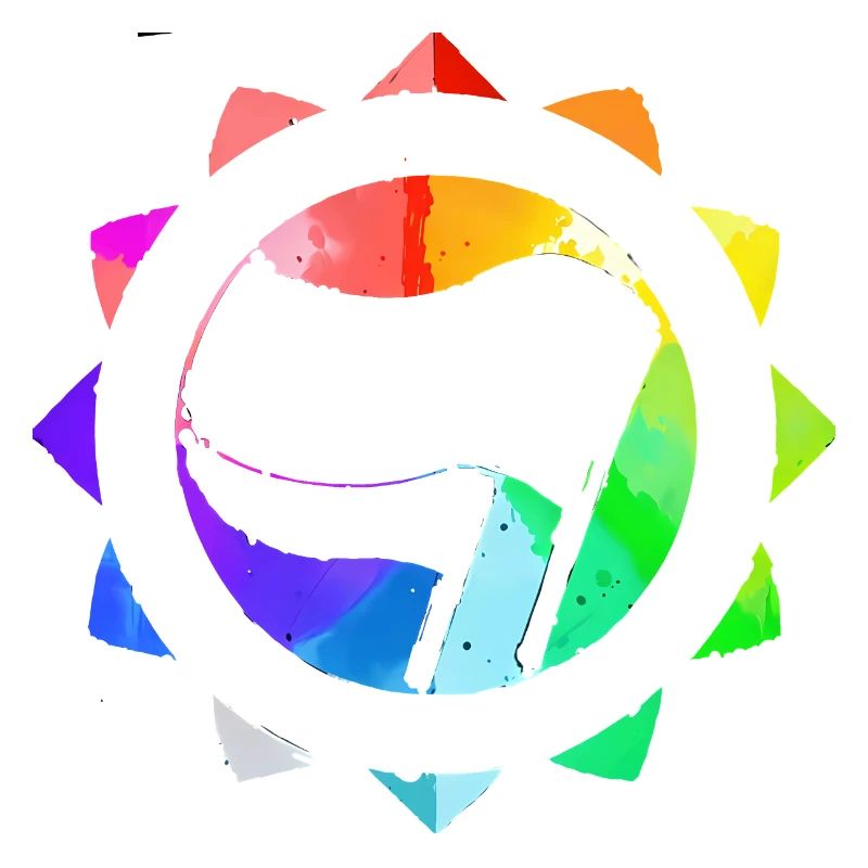 ARC-EN-CIEL COLORÉ ANTIFASCISTE