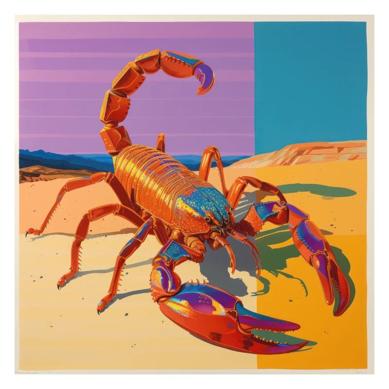 scorpion, bunt, tier, geschenk, geschenkidee