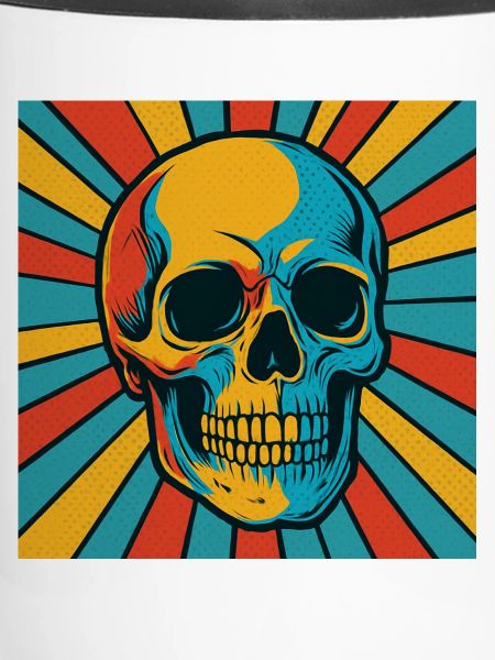 Explodierter Farbtopf Totenkopf