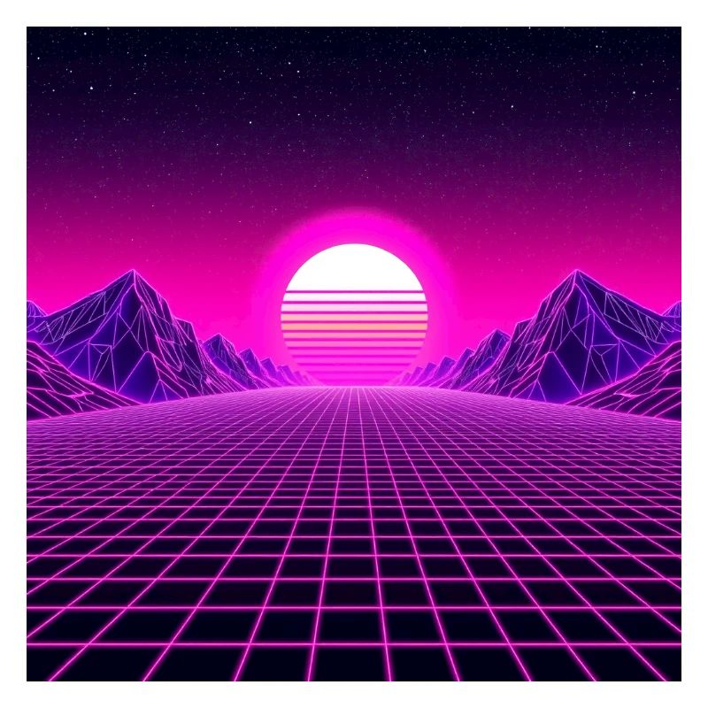 Lever de soleil Retrogrid Horizon Néon