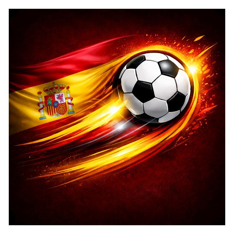 Spanien Fußball Feuerspur