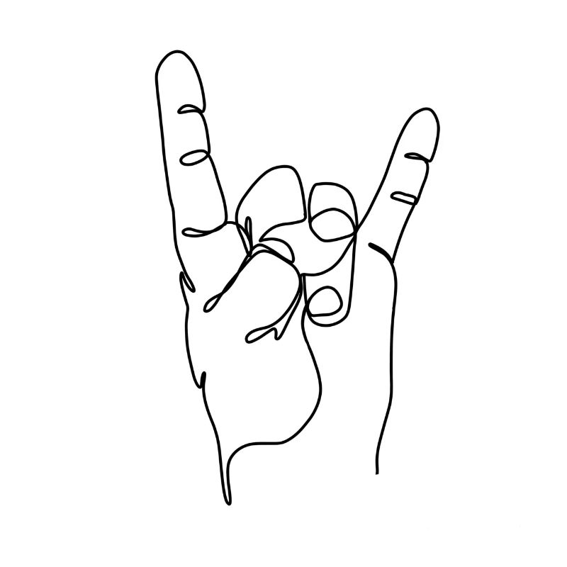 Le signe des cornes