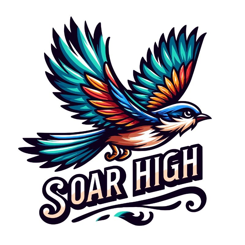 Soar High - bird illustration