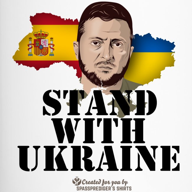 Ukraine Spanien Unterstützer T-Shirt Design