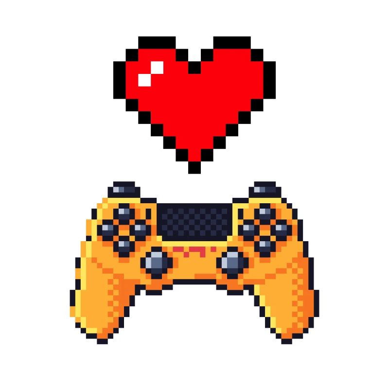 Retro gaming heart controller