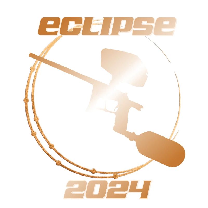Eclipse 2024, avec un marqueur de paintball.
