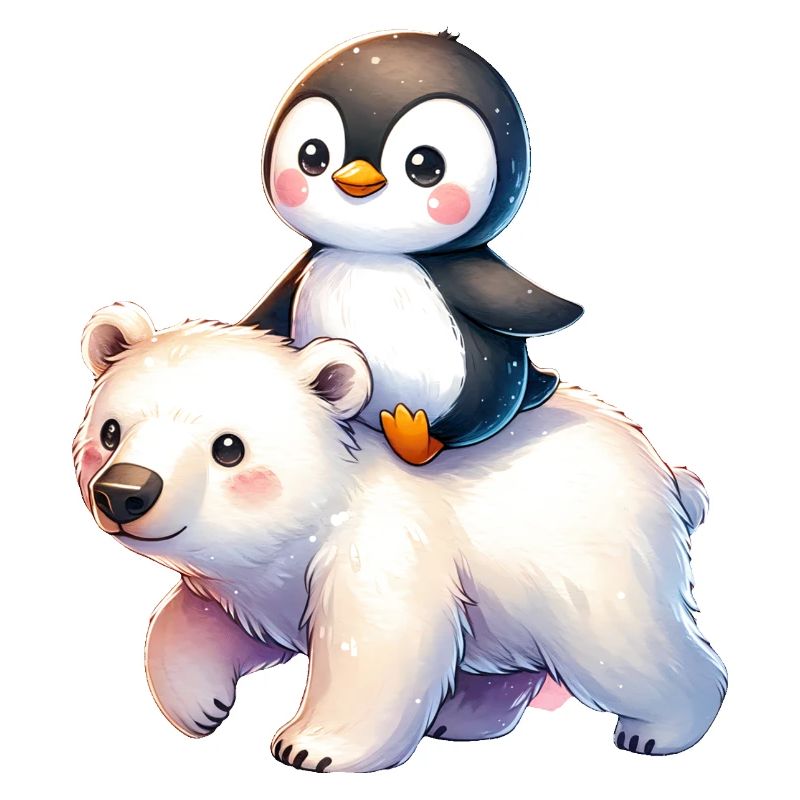 Pinguin und Eisbär Geschenk