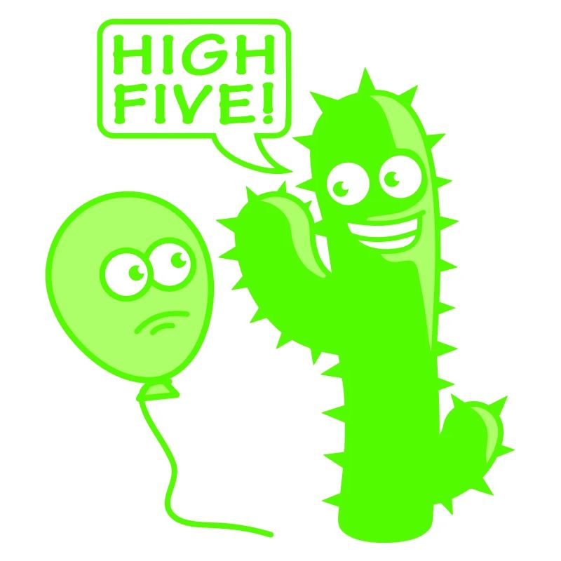 Cactus ballon High Five salutation pointes Fun