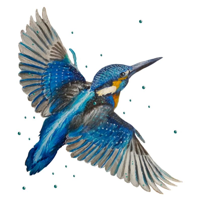 Eisvogel im Flug
