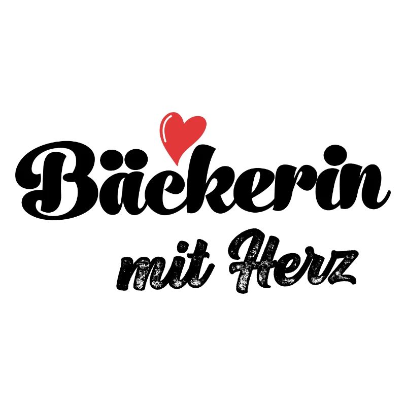 Bäckerin mit Herz Bäcker Backen Konditor Bäckerei