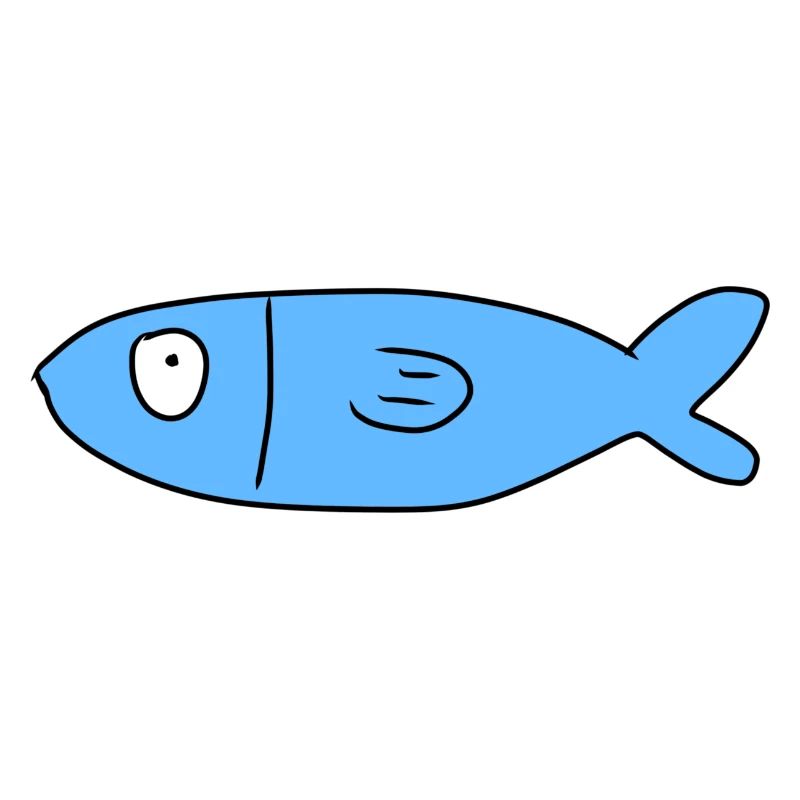Fisch Symbol Tier blau