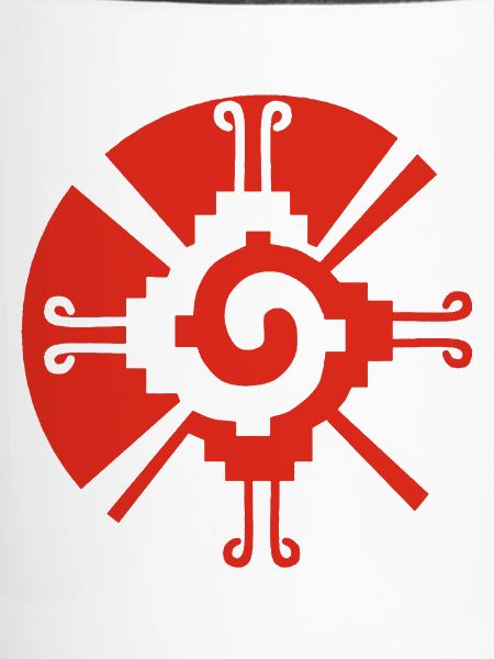 Rotes Maya-Schutzsymbol