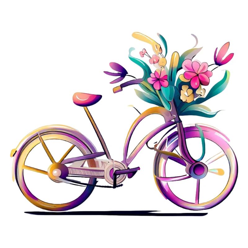 Vélo avec des fleurs