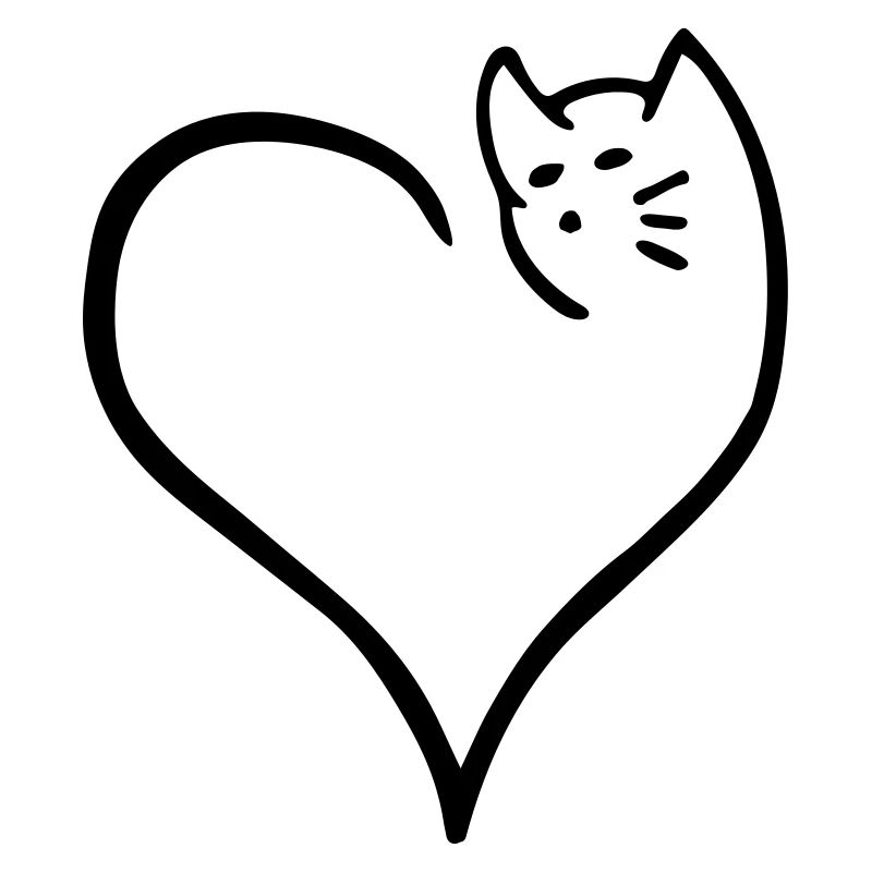 Katze im Herz. Geschenk