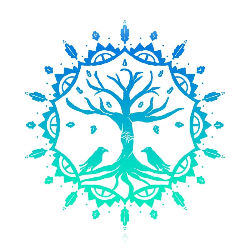 Mandala Tree - Farbig