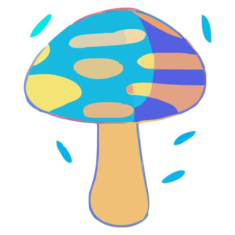 Le champignon bleu