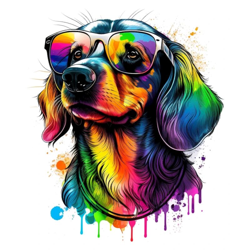 Dackel mit Sonnenbrille