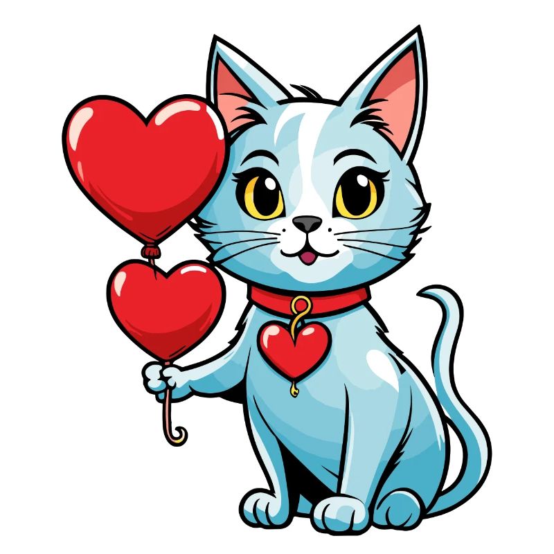 Coeur de chat - Saint-Valentin