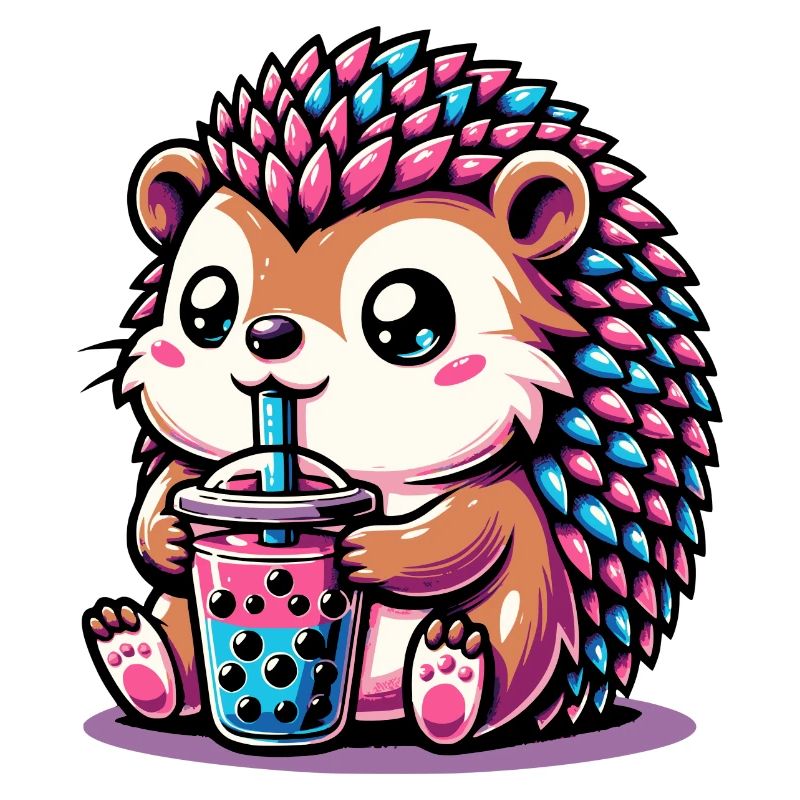 Bubble Tea Hedgehog Boba Tea Kawaii Geschenk